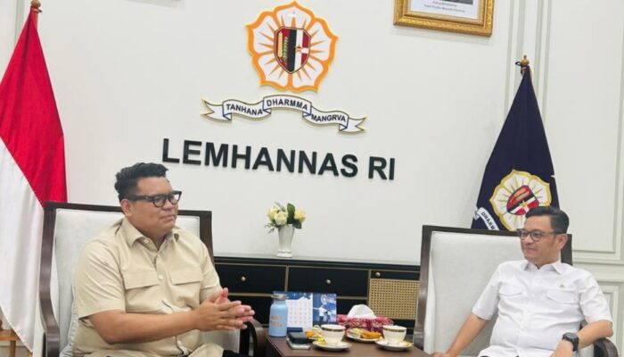 WAKIL KETUA MPR RI KUNJUNGI KANTOR GUBERNUR LEMHANNAS RI, BAHAS SINERGI SOSIALISASI EMPAT PILAR KEBANGSAAN.